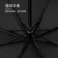 Double-Layer Titanium Silver Blackout Umbrella for Sun and Rain Protection, UV-Resistant, Foldable, Large, Thickened