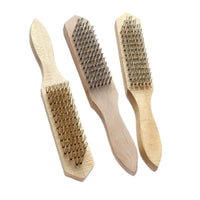Wooden Handle Wire Brush for Metal Surface Cleaning, Paint and Rust Removal