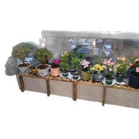 Solid Wood & Stainless Steel Window Sill Plant Stand for Balcony & Indoor Use, Adjustable Height
