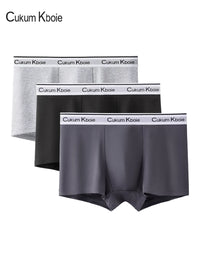 CukumKboie Men's Pure Cotton Boxer Briefs Ice Silk Shorts Underwear 2026 New Gift Box