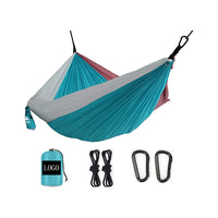 Portable Nylon Parachute Hammock for Camping, Hiking, and Indoor Relaxation - Single/Double