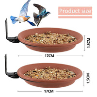 Outdoor Hanging Bird Feeder and Bath Tray Set with Stand