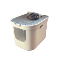 Fully Enclosed Top-Entry Cat Litter Box with Odor Control and Anti-Splash Design