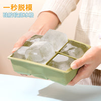 Ice Cube Tray with Lid, Small Square Ice Mold for Home Kitchen, Food-Grade Silicone Ice Maker