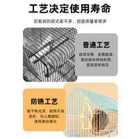 Parakeet Cockatiel Myna Thrush Finch Bird Cage Double-Layer Small Medium Villa Iron Luxury Large Cage Set