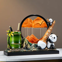 Good Luck Panda Pen Holder with Quicksand for Students, Graduation & Exam Gift
