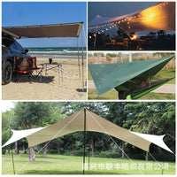 190T Taffeta Black Glue Coated Silver Full Shading Outdoor Canopy Rainproof Sunshade Tent Beach Shelter