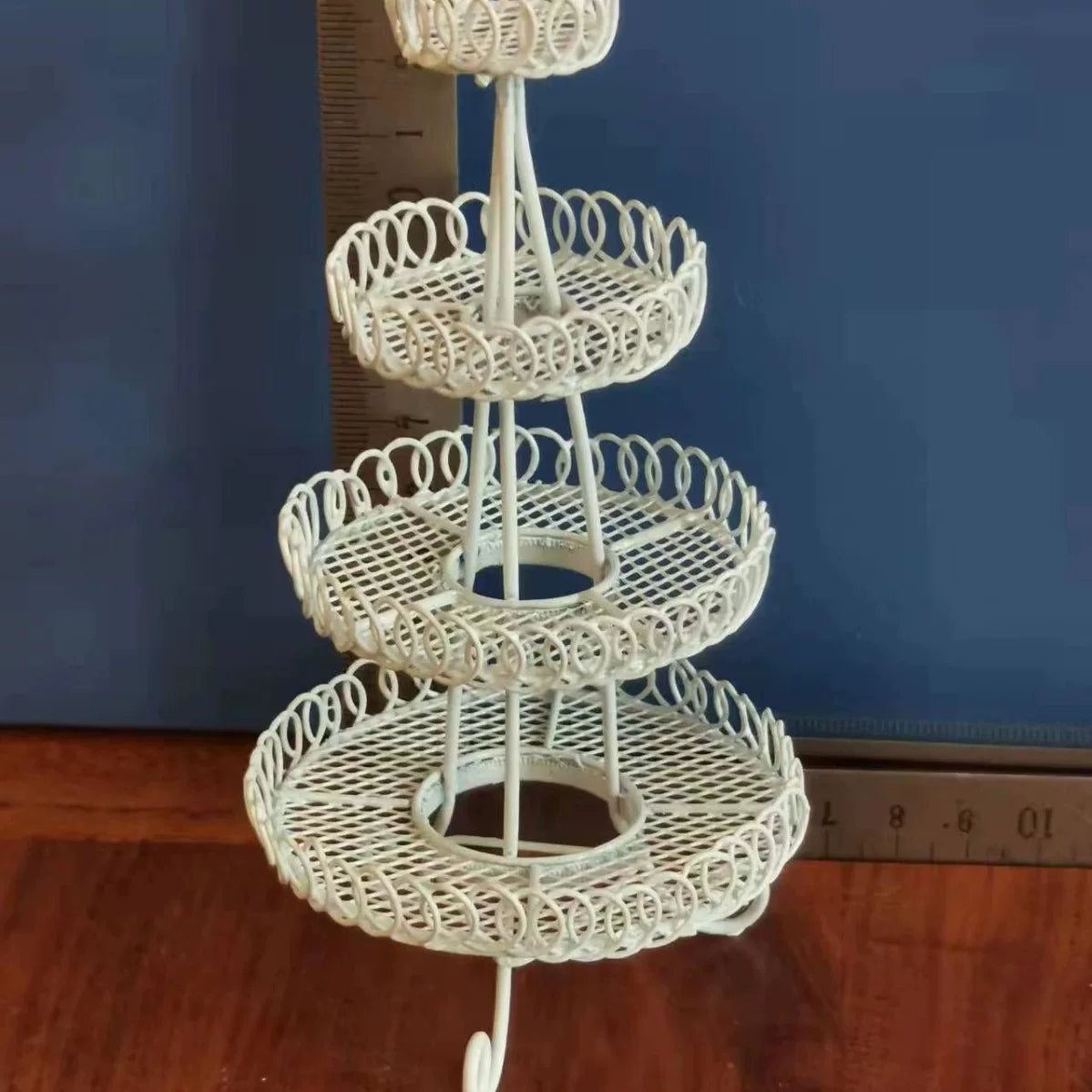 Metal Iron Art Birdhouse Garden Stake Decor for Micro Landscape & Floral Arrangements