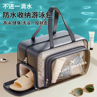 Large Capacity Wet Dry Separation Travel Toiletry Bag Waterproof Cosmetic Organizer with Handle