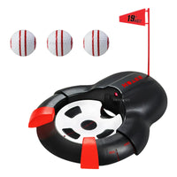 Golf Putting Trainer with Automatic Ball Return, Adjustable Hole Size, Laser Guide, and O-Type Balls