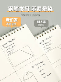 Spiral-Bound Scratch Pad for Students, B5/B6 Thickened Blank Sketchbook for Math Practice and Drawing