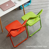 Foldable Plastic Dining Chair with Backrest for Home, Office, Training, and Events