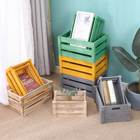 Vintage Wooden Storage Crate Decorative Display Box
