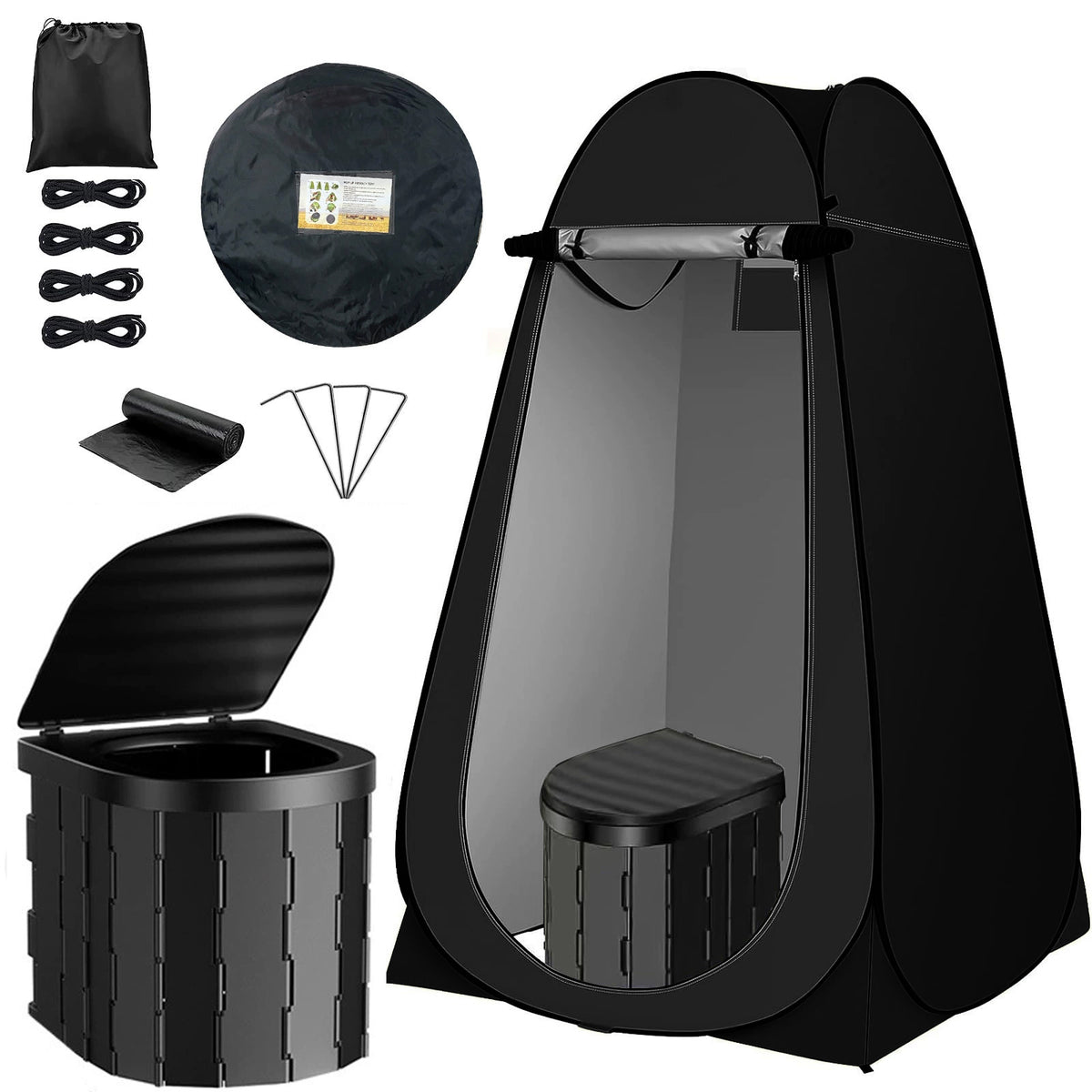 Portable Pop-Up Privacy Tent for Outdoor Changing, Showering, and Toilet Use