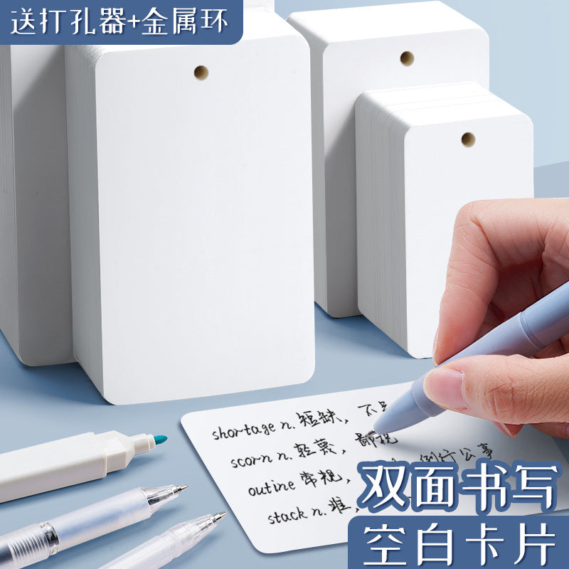 Blank DIY Flashcards for Learning & Memory, Customizable Word & Character Cards