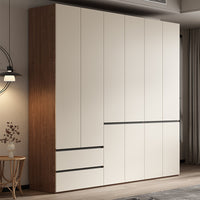 Modern Minimalist Bedroom Wardrobe 2024 Bestseller Segmented Eco-Friendly 18mm Thick Solid Wood Particle Board Cabinet