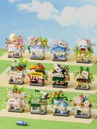 City Street View Building Blocks with Display Case - Educational Construction Toy for Kids