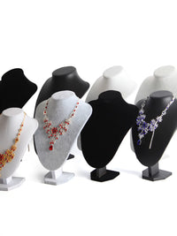 VI-ARICK Velvet/Leatherette Necklace Display Stand Mannequin Bust for Jewelry