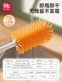 3-in-1 Silicone Baby Bottle and Nipple Cleaning Brush Set with Long Handle