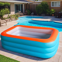 Inflatable Foldable Pet Swimming Pool for Dogs, Thickened PVC Bathtub for Home Use