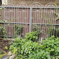 Wrought Iron Garden Trellis for Climbing Plants, Roses, and Vines - Outdoor Arch Support for Yard and Patio