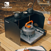 HIKEMAN Portable Foldable Camping Stove Windshield with Storage Bag