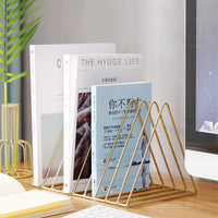 Nordic Ins Style Iron Art Desktop Bookends Storage Rack