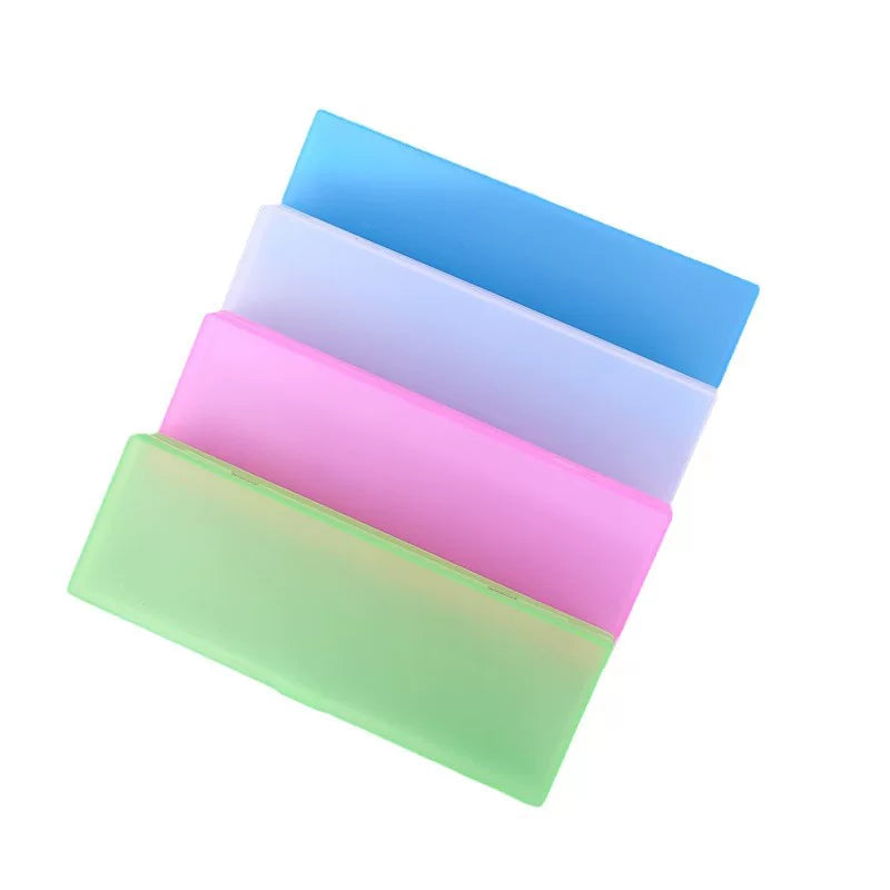 Translucent Frosted Pencil Case Stationery Organizer