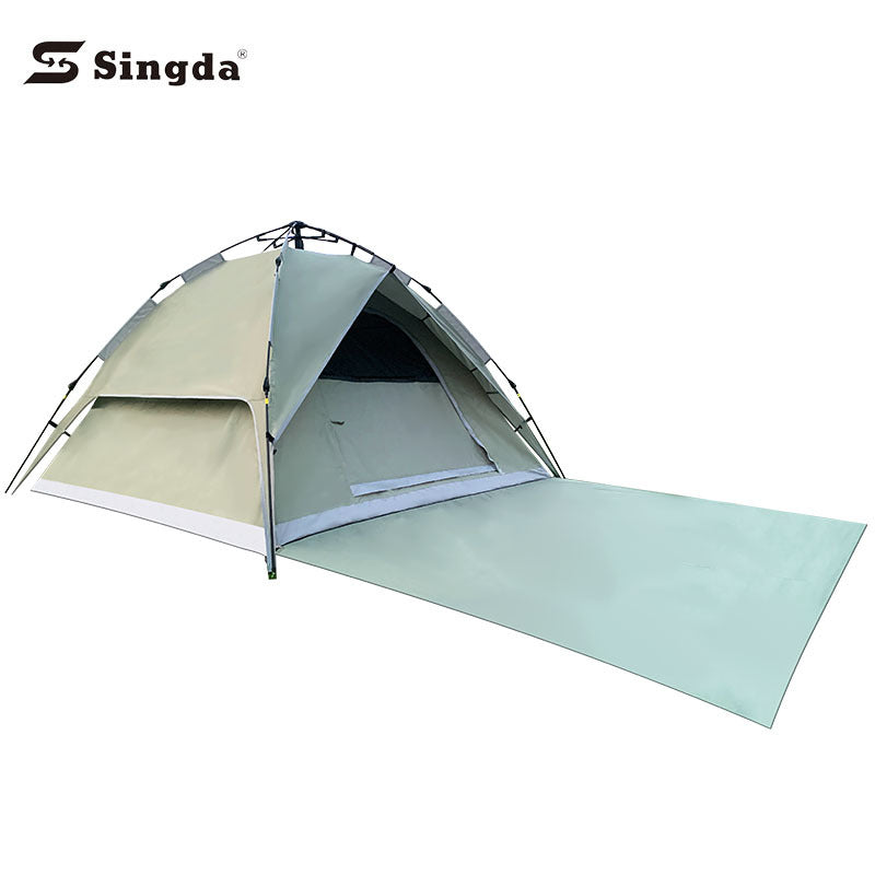 Portable Double-Layer 4-6 Person Pop-Up Camping Tent with Rainfly