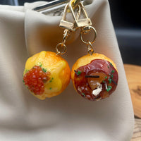 Realistic Japanese Food Takoyaki Taiyaki Keychain Bag Charm