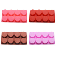 8-Cavity Cylinder Silicone Mold for DIY Soap, Resin, Mousse Cake