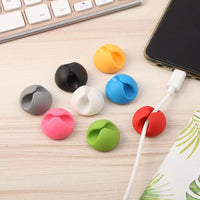 New Data Cable Power Cord Organizer Multi-Hole Fixer Self-Adhesive Cable Management Clip