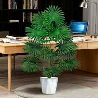 Artificial Fan Palm Plant for Outdoor Garden & Home Decor