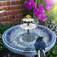 New Solar Fountain with Battery and Lights, Split Design for Courtyard and Garden, Outdoor Villa Decoration Fish Pond Pump