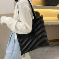 2024 New Fashion Retro Large Capacity Tote Bag Korean Style Shoulder Bag for College Students