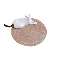 Large Cat Scratching Pad & Lounger, Woven Seagrass Scratch Bowl, Durable Cat Scratcher Bed