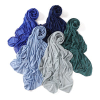 Women's Summer Meteor Hot Drill Mesh Long Scarf Elastic Solid Color Headscarf Shawl