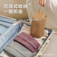 Travel Underwear and Socks Organizer Bag with Handle, Waterproof Portable Cosmetic Pouch