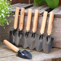 Garden Hand Trowel with Wooden Handle, Iron Head for Planting and Weeding
