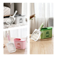 2-in-1 Cat Litter Scoop with Storage Caddy, Wall-Mountable Pet Cleaning Tool
