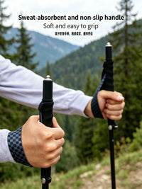 Portable Outdoor Folding Moon Chair with Trekking Pole Function for Camping, Fishing, Hiking