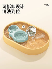 Automatic Pet Feeder with Water Dispenser and Stainless Steel Bowls for Cats and Dogs