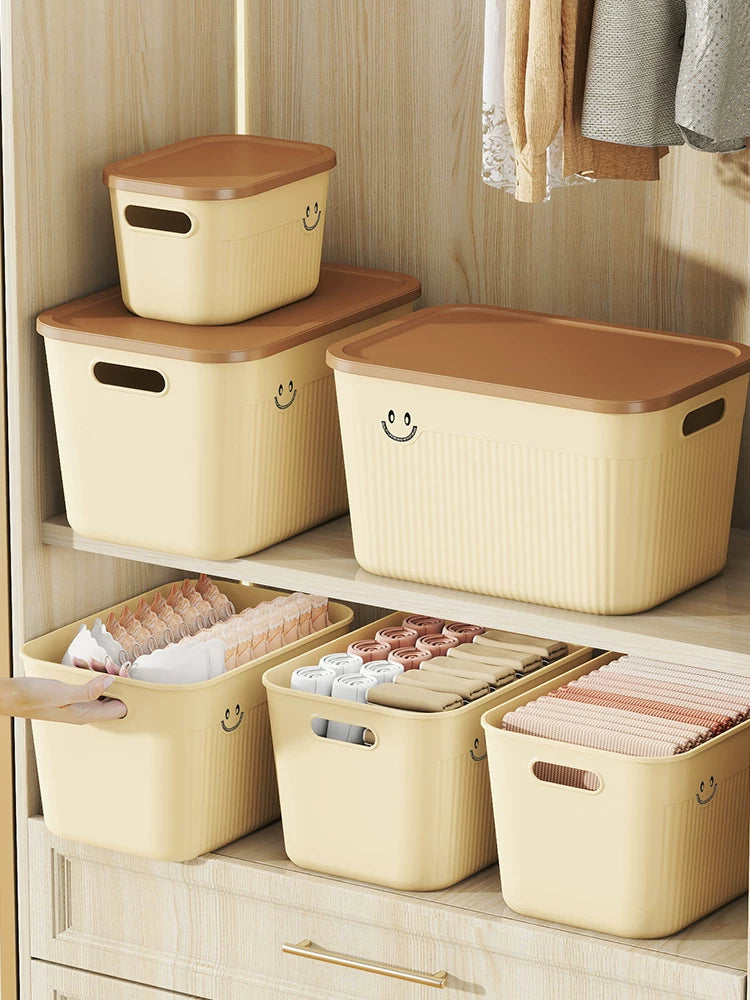 Large Storage Box with Lid for Home Organization, Snacks, Toys, and Sundries