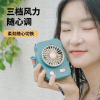 Portable USB Rechargeable Handheld Neck Fan with Night Light