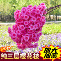 Artificial Cherry Blossom Peach Plum Flower Branches for Wedding Home Garden Decor