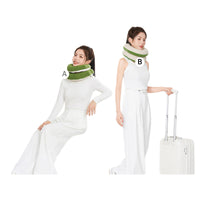 360° Adjustable Memory Foam Travel Neck Pillow with Storage Bag