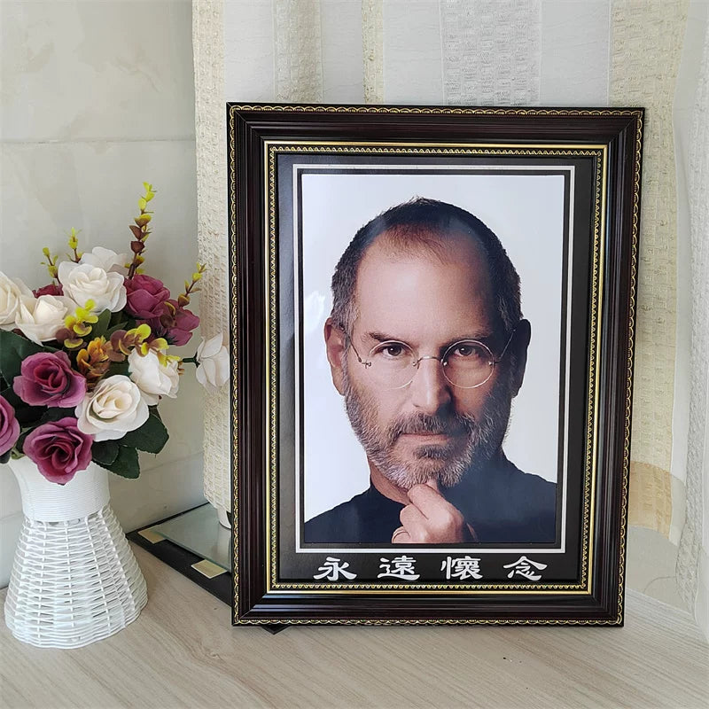A4 Photo Frame Solid Wood Vintage Wall Mount Tabletop Display for Memorial Pictures
