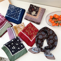 70cm Square Silk Scarf for Women - Fashionable All-match Necktie for Spring, Autumn, and Winter