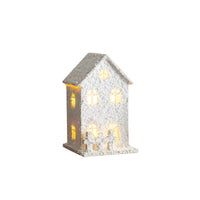 Christmas Luminous Wooden House Ornaments for Tree & Tabletop Decor