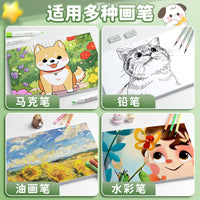 A3 Sketch Paper for Markers and Oil Pastels, Thickened Blank Drawing Paper